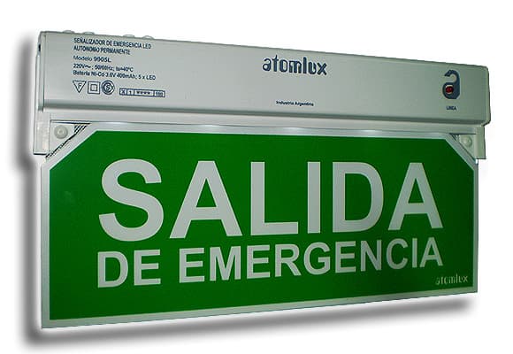 Señalizacion Atomlux SALIDA DE EMERGENCIA Acrilico Luminoso (9905L-D/F)