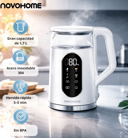 Pava Electrica 1.7Lts 1500w NOVOHOME (NH-EKD070) BLANCA