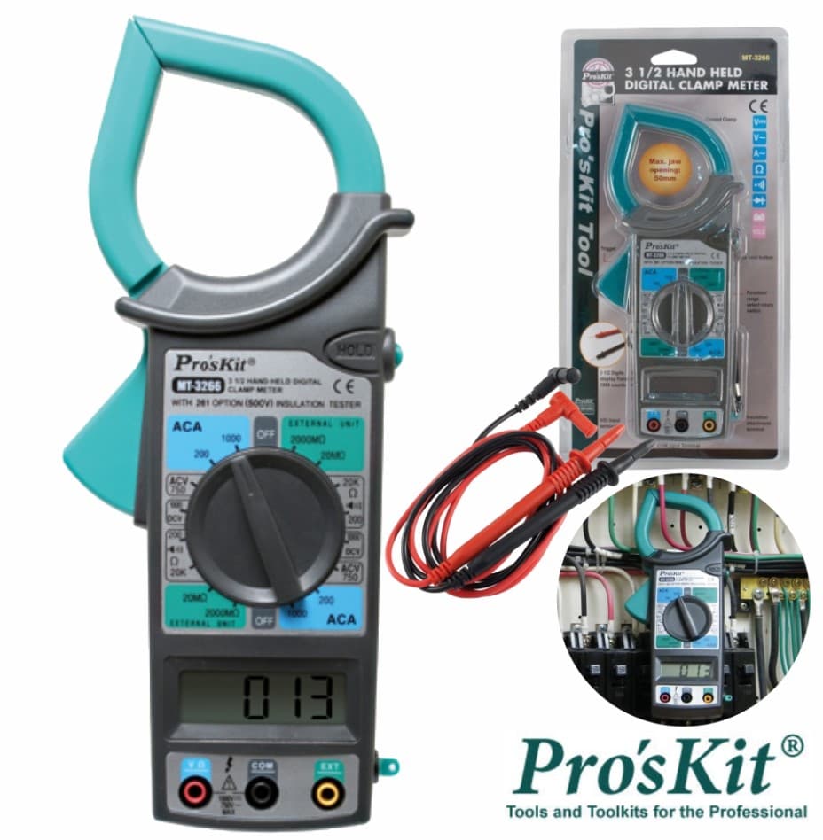 Pinza Amperométrica de hasta 1000A Proskit (MT-3266)