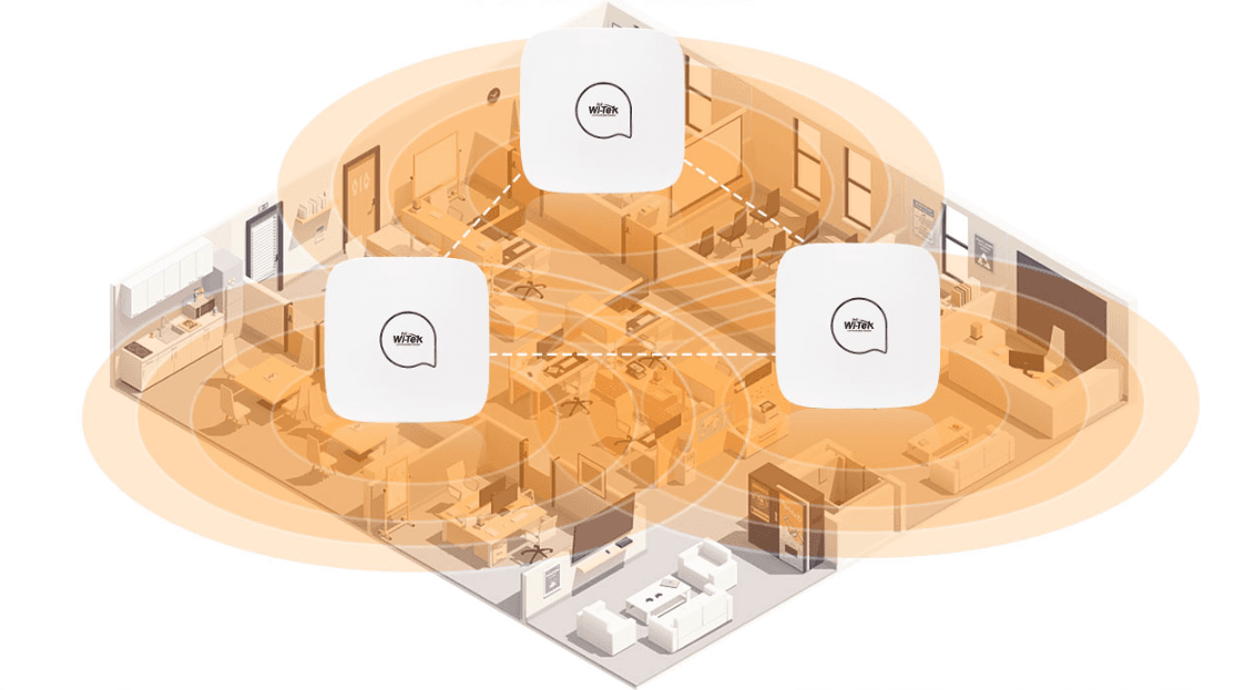 Access Point Apto para Montaje Cielorrasos Wi-Tek (WI-AP217-Lite)