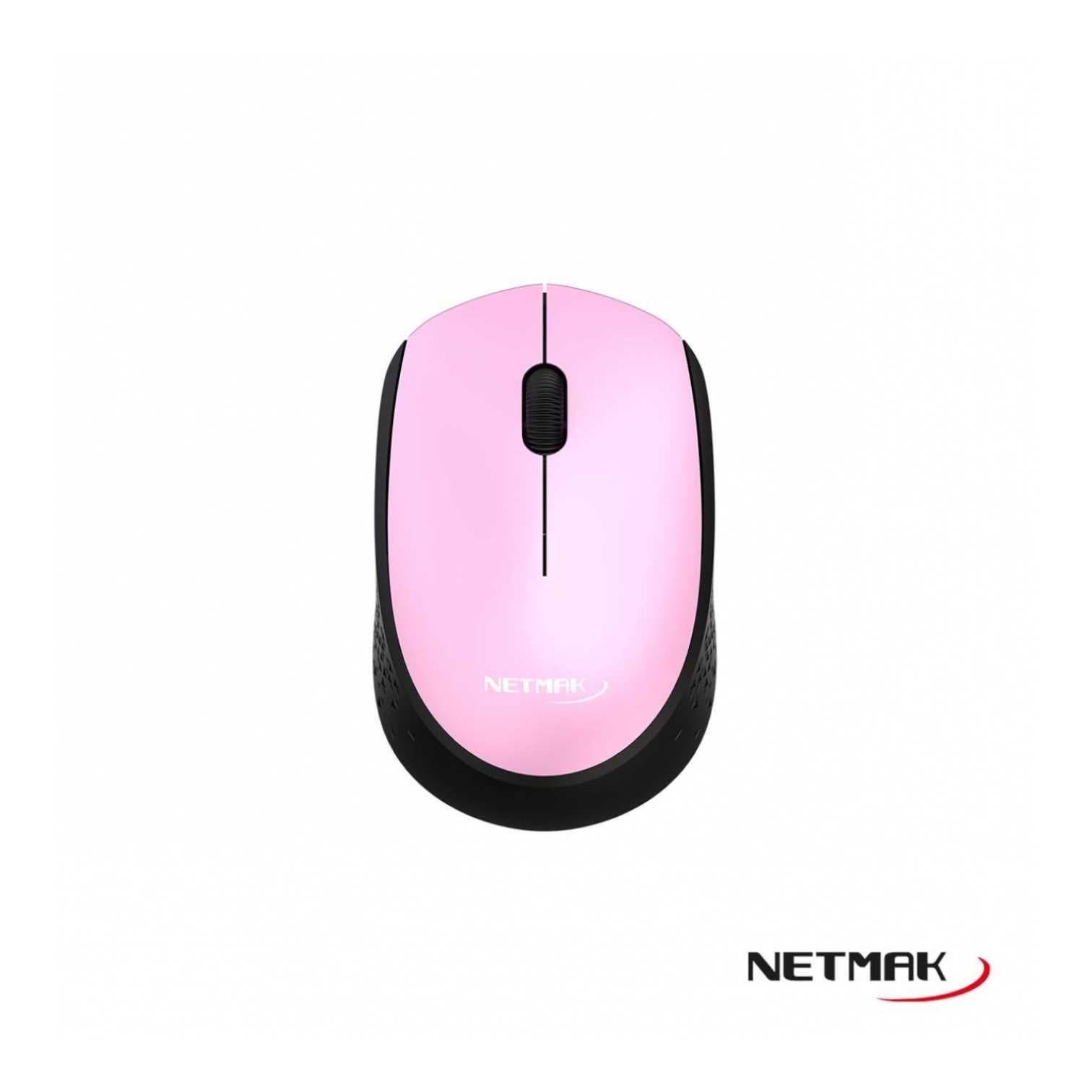 Mouse Inalambrico Netmak (NM-M680-P) Rosa