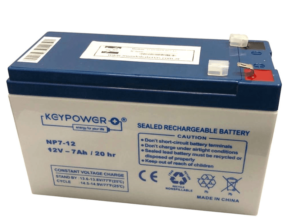 Bateria 12v 7A para ups y alarma Key Power
