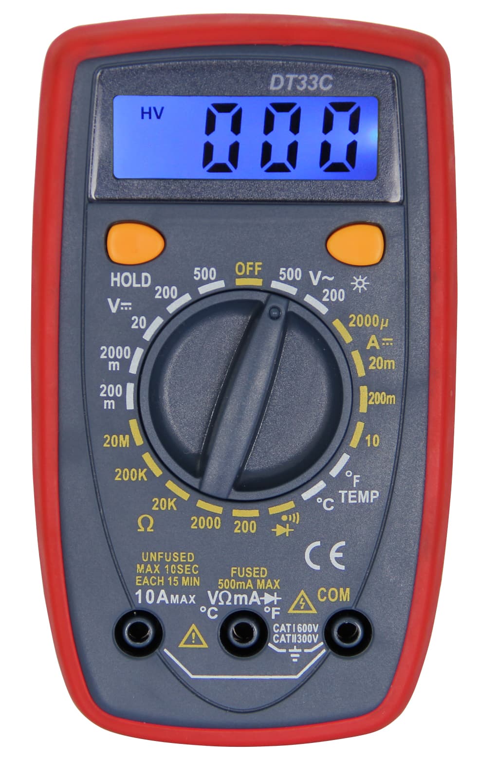 Tester con Iluminación de Display y Temperatura