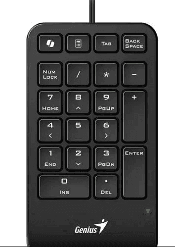 Teclado Numerico Genius Numpad 125 USB-C Black (31300019401)
