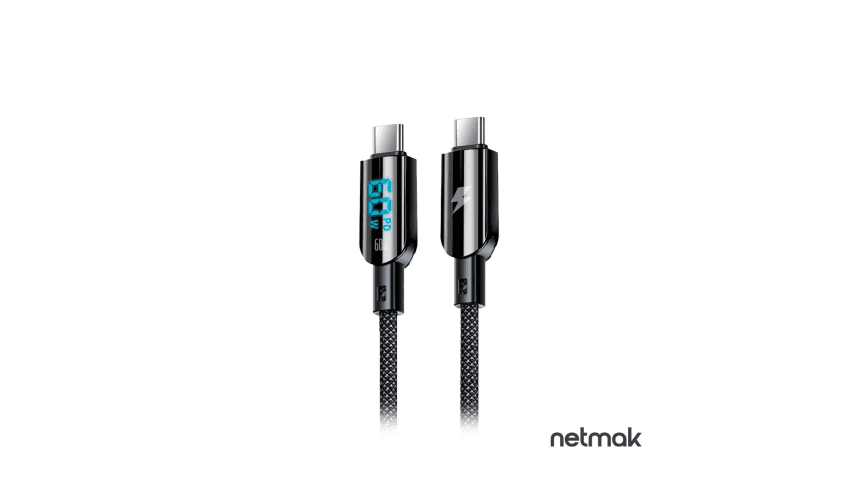 Cable Ub-C a Usb-C con Display Digital Netmak (NM-125)
