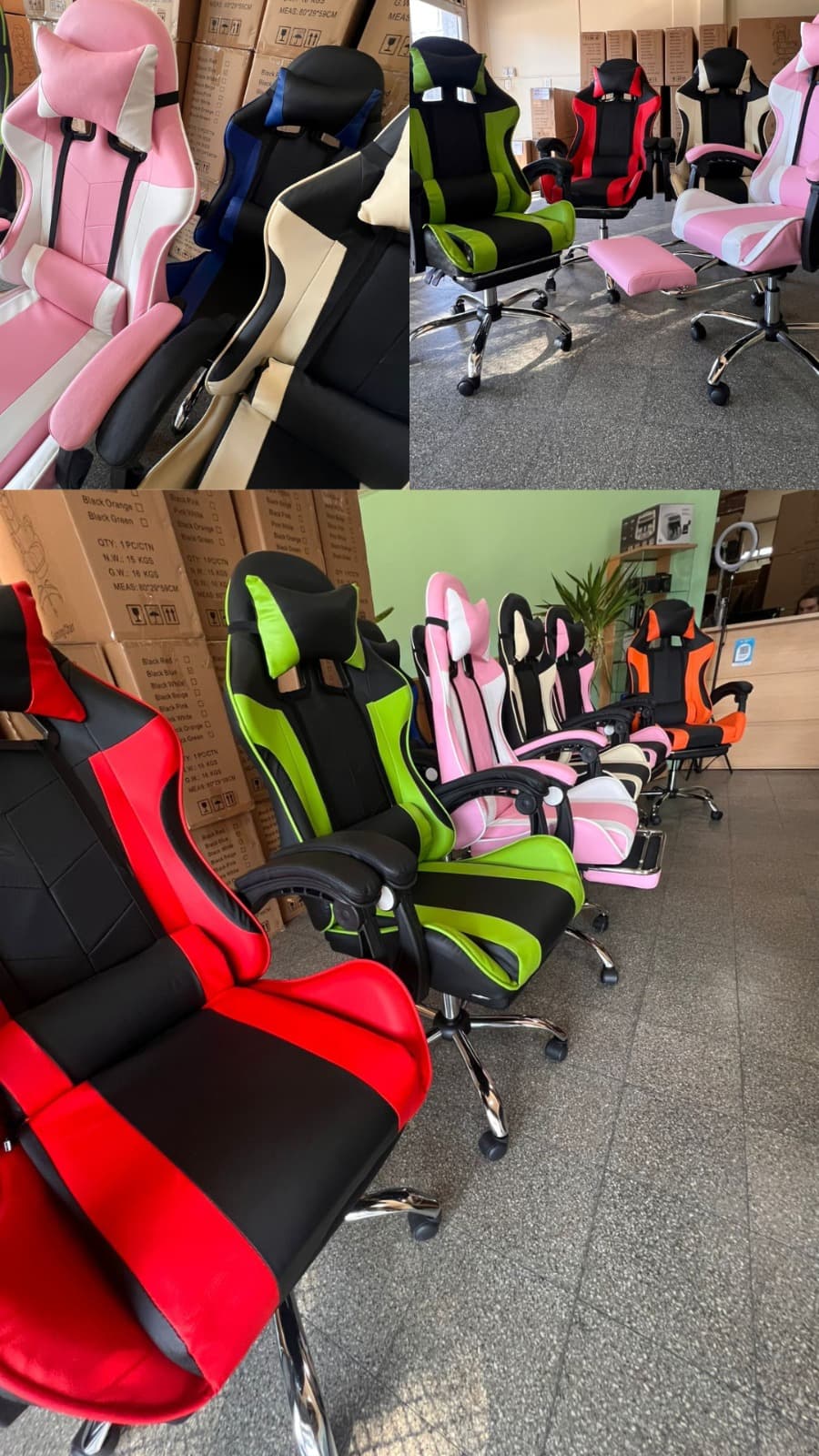 Silla Gamer Reforzada Con Apoya Pie Black/Blue 15% OFF
