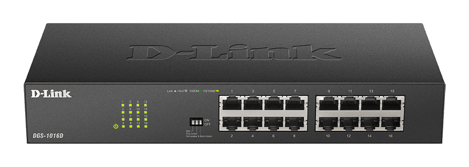 Switch D-Link 16 Puertos 10/100 Mbps (DGS-1016D)