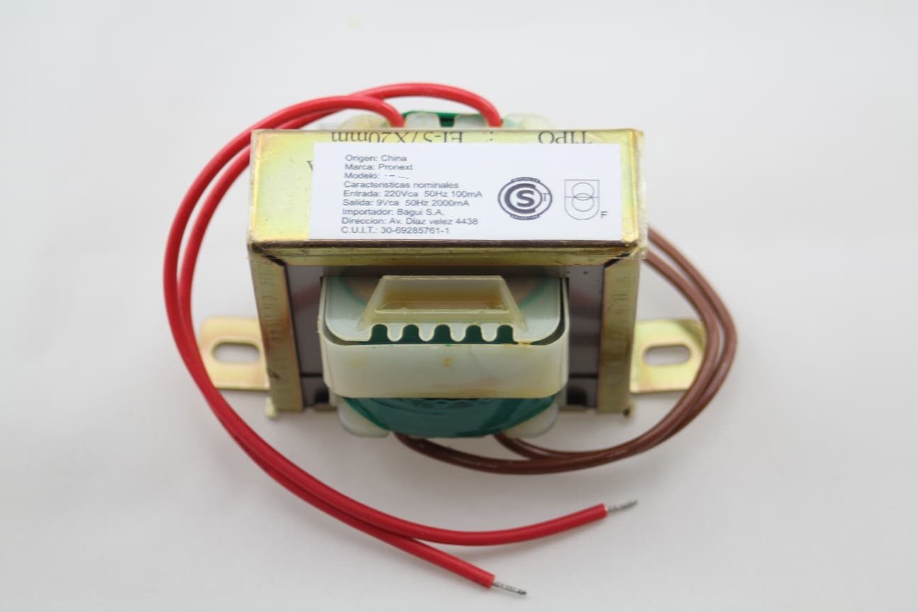 Transformador 220Vac a 9Vac 2000mA
