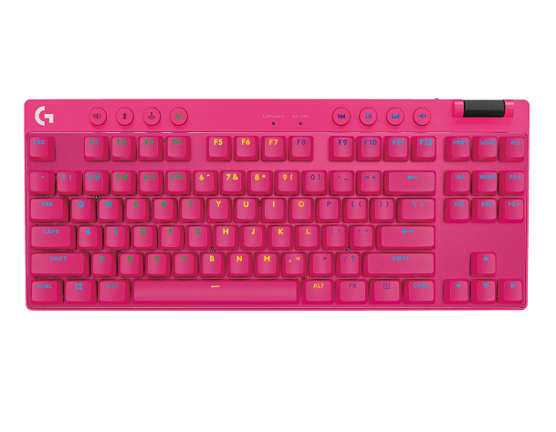 Teclado Gaming Logitech G PRO X TKL LigthSpeed Magenta Ingles (920-012154)