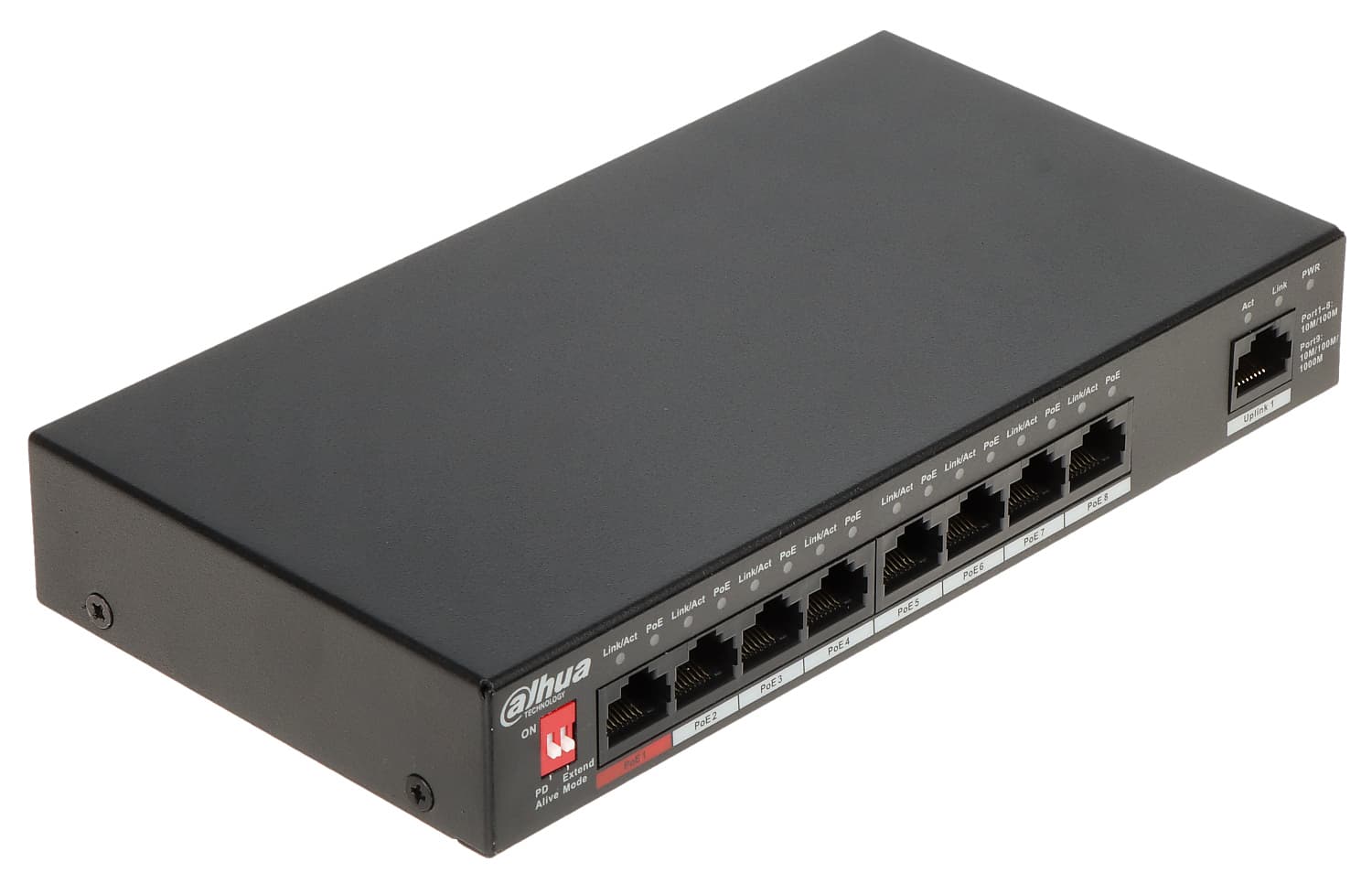 Switch 9 Puertos - PoE Dahua (DH-PFS3009-8ET1GT-96-V2)