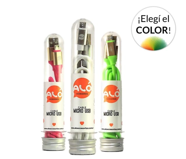 Cable USB a Micro USB Aló Silicon Rosa