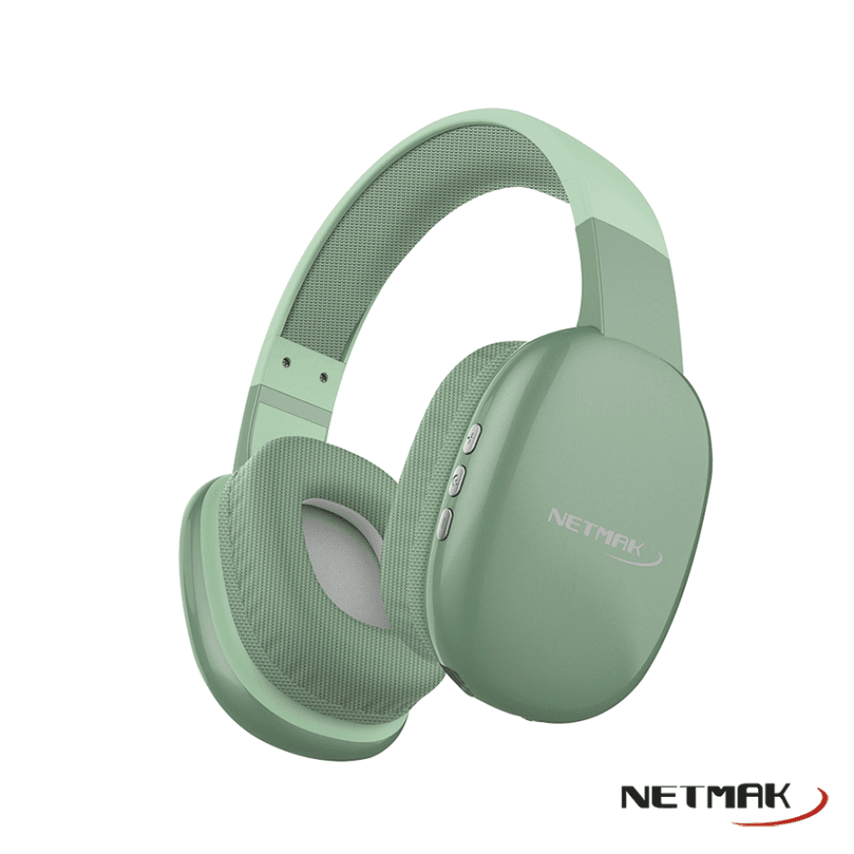Auricular Bluetooth Dual Tipo Vincha Netmak (NM-VOLT-G) Verde