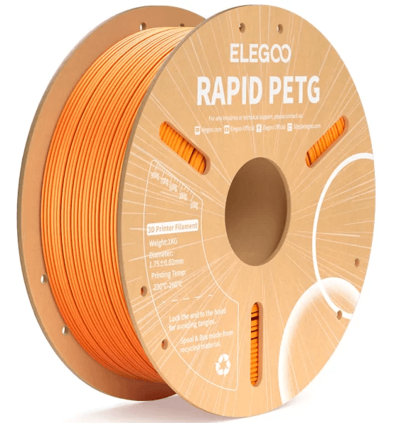 Filamento Elegoo PETG RAPIDA 1.75mm-1KG Naranja (50.203.0223)