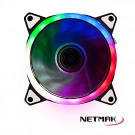 Cooler Gabinete 12 X 2,5 Cm Netmak (NM-RING) Con Luz Led