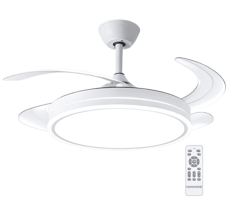 NOVOHOME Ventilador de techo con Aspa Retractil con Luz (NH-VTR500)