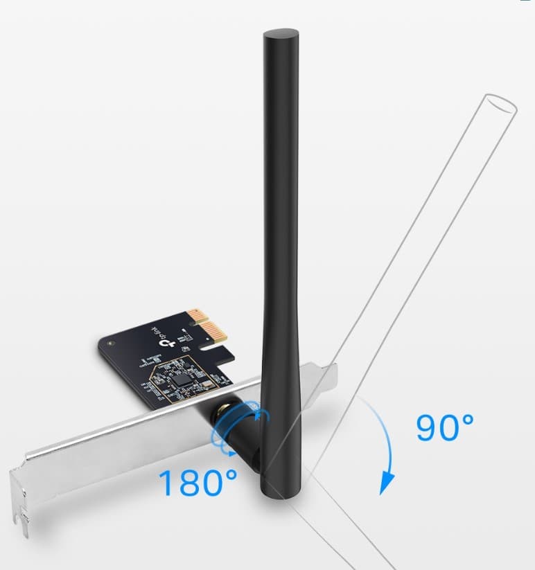 Placa de Red TP-LINK PCI Express Wireless AC600 Dual Band (Archer T2E)
