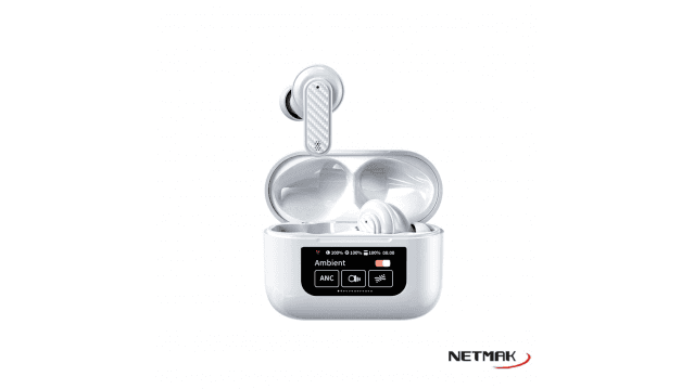 Auriculares Inalambrico Anc con Display Tactil Netmak (NM-SMART)