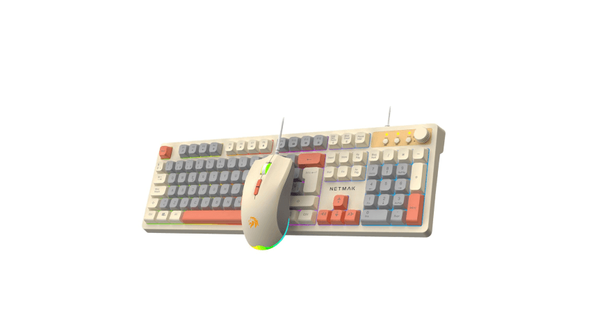 Teclado + Mouse Minimalista Led Netmak (NM-TM34)