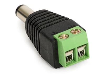 Conector de DC 5,5x2,1mm Macho a Bornera