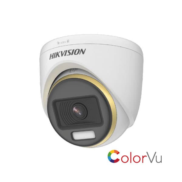 Camara CCTV 2.8 Mm Domo Int/ext 1080P Hikvision Color Vu (DS-2CE72DF3T-FS)