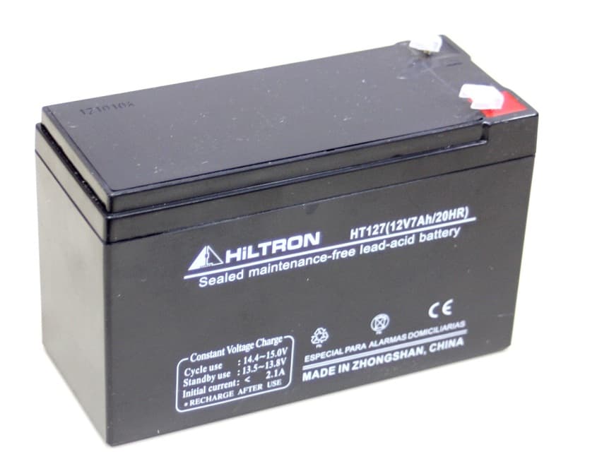 Bateria de Gel Recargable de 7Ah de Capacidad y 12V. Marca Hiltron
