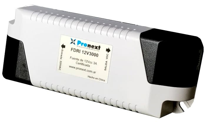Fuente Switching Modular Pronext de Tensión de Salida 12Vcc 3000mA. Certificada