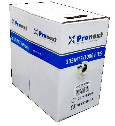 Cable UTP CAT5e de Exterior 305mts - 0,5mm. para Conexiones de Hasta 120mts Lineales