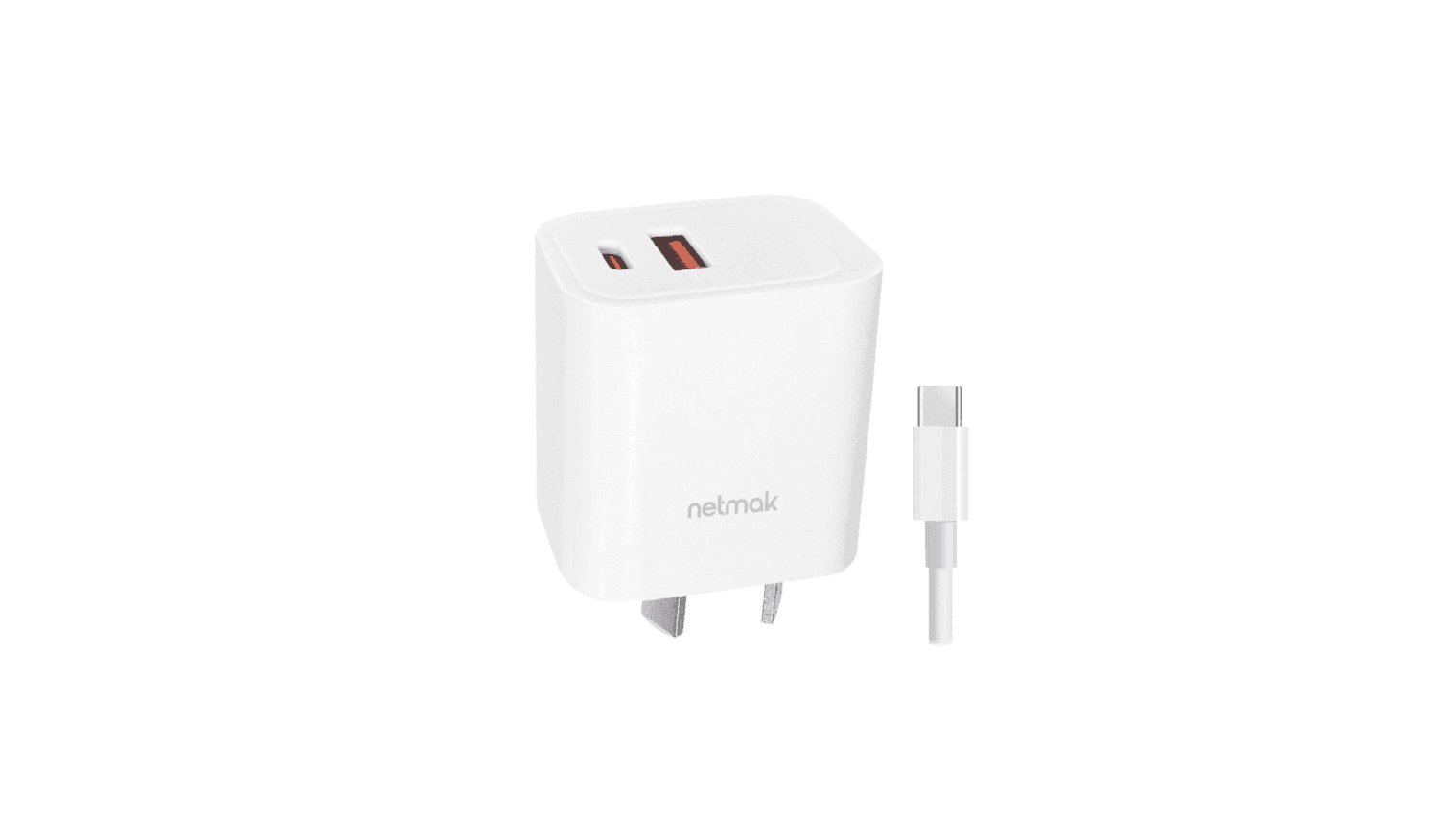 Cargador Qc + Pd 20w con Cable Netmak (NM-CP28)