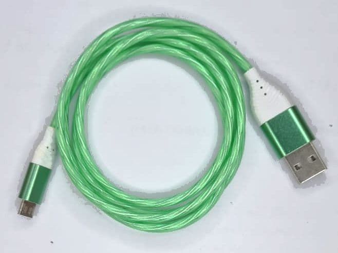 Cable USB a Lighting 1 Mt Luces LED 2A Jottax VERDE (IN15-IP) 21001IC06011920F