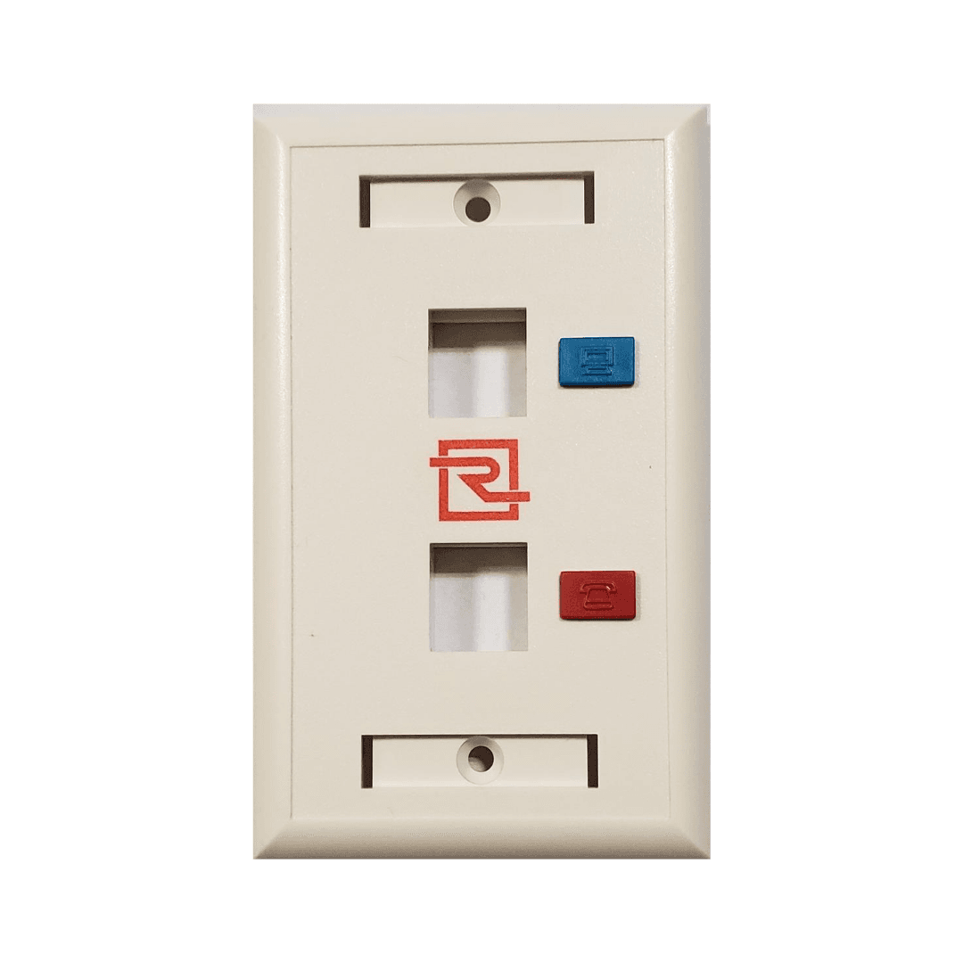 Faceplate ReguVolt 4 Puertos (RV-FPLATE-4U)