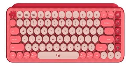 Teclado Logitech POP Keys Mecanico Rosa Coral (920-010715)