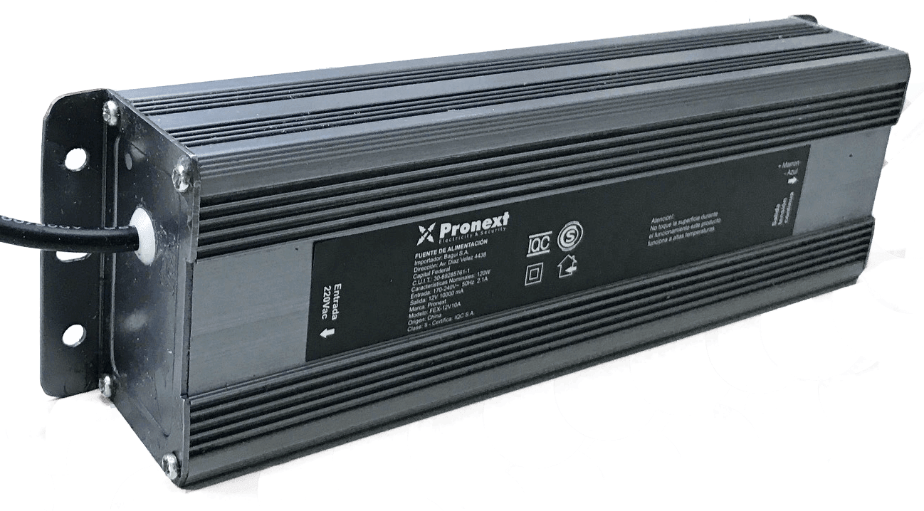Fuente Switching de Exterior (IP66) Pronext de Tensión de Salida 12Vcc 10A. Certificada