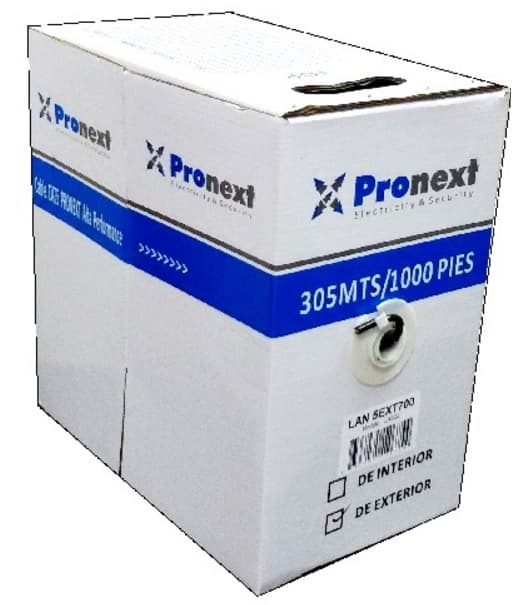 Cable UTP CAT5e de Exterior 305mts - 0,5mm. para Conexiones de Hasta 120mts Lineales