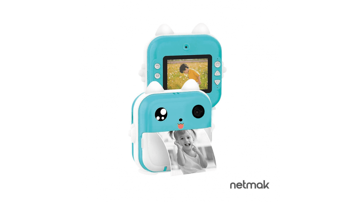 Mini Camara Instantanea Netmak (NM-KIDCAM-B) Azul
