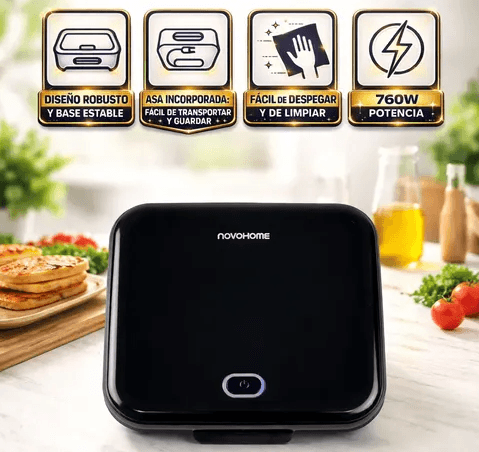Novohome Sanwichera 760w Negra (NH-SM1201)