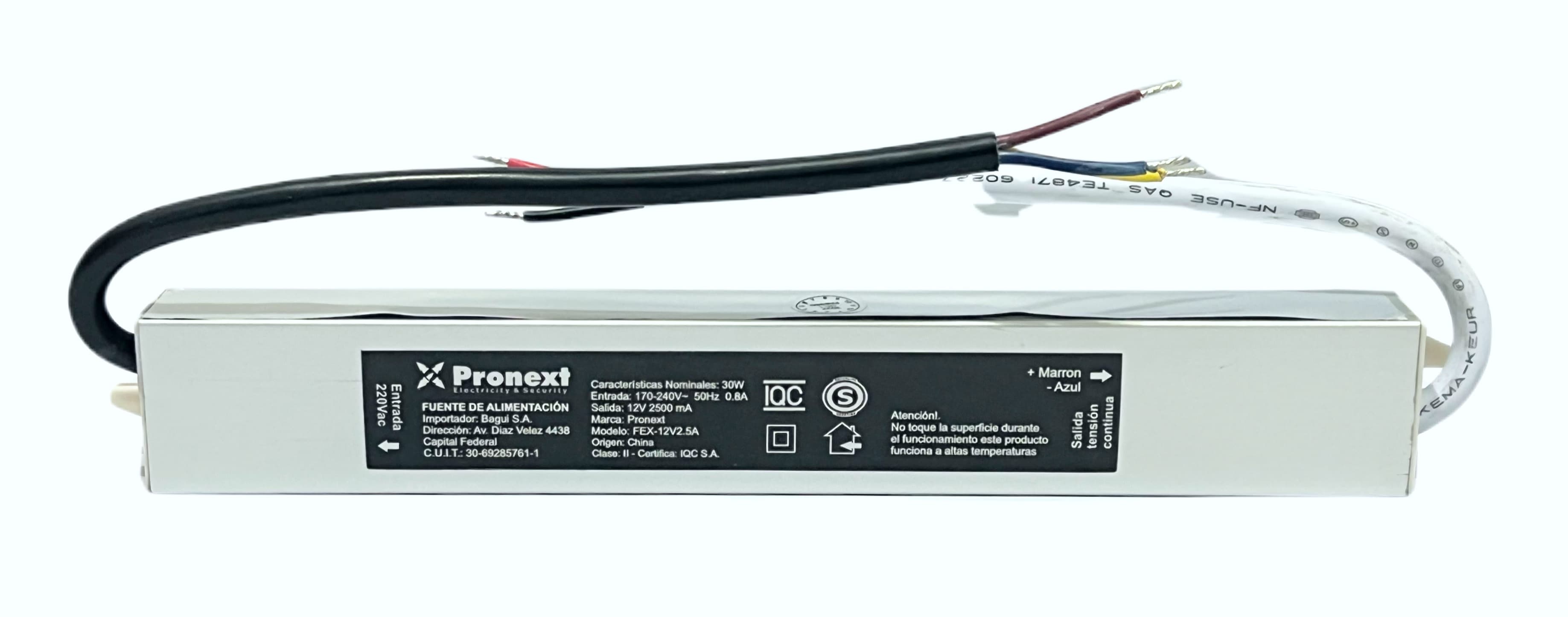 Fuente Switching de Exterior (IP66) Pronext de Tensión de Salida 12Vcc 5A. Certificada